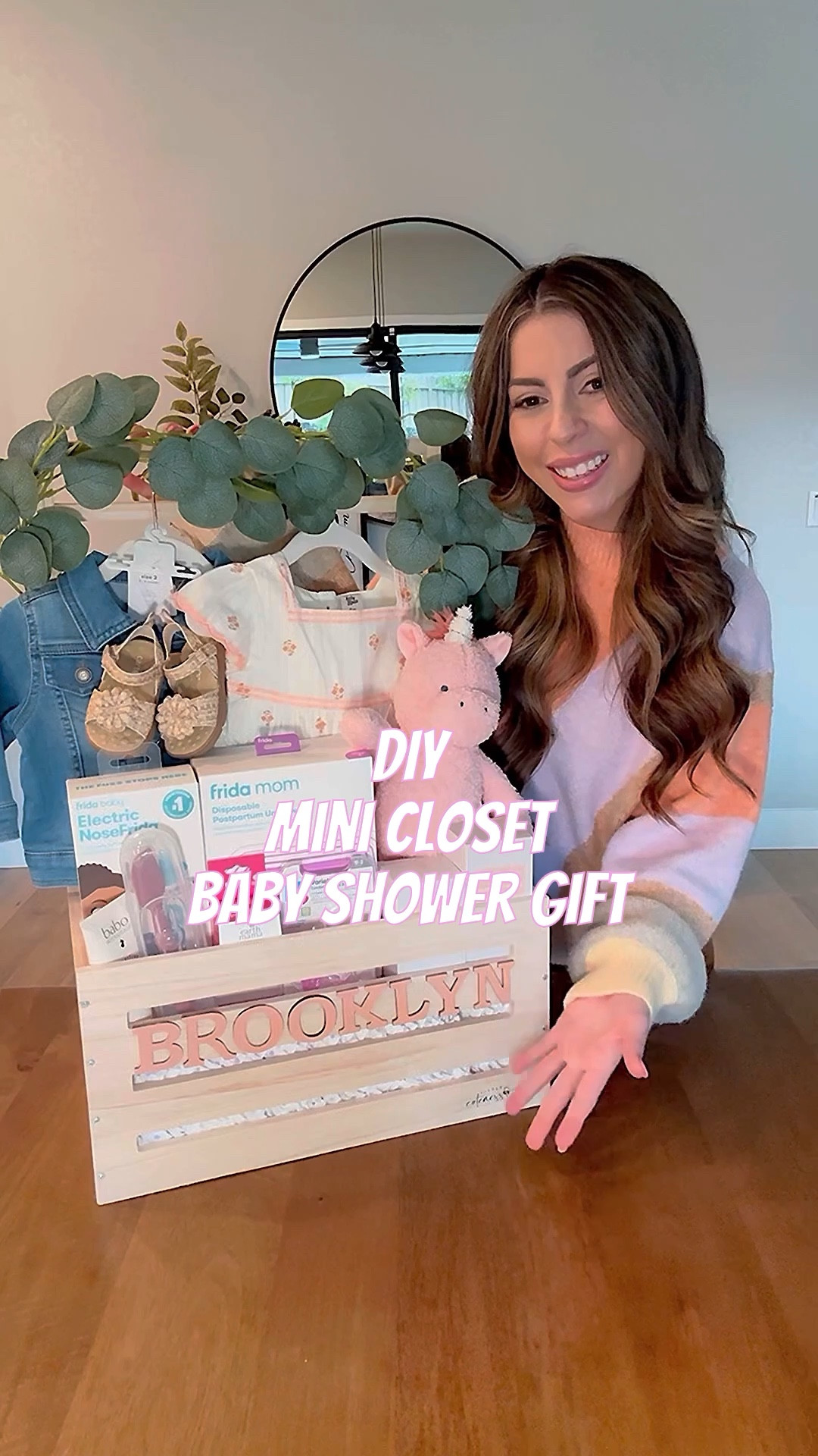 Cutest DIY mini closet baby shower gift idea. The kit is from Amazon and includes the wood pieces, screws, screw driver, foliage and wood letters.

#LTKBump #LTKWatchNow #LTKParties
