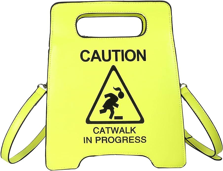 Kuang Women Novelty Stop Sign Purse Tote Handbags Fashion Caution Catwalk in Progress Crossbody B... | Amazon (US)
