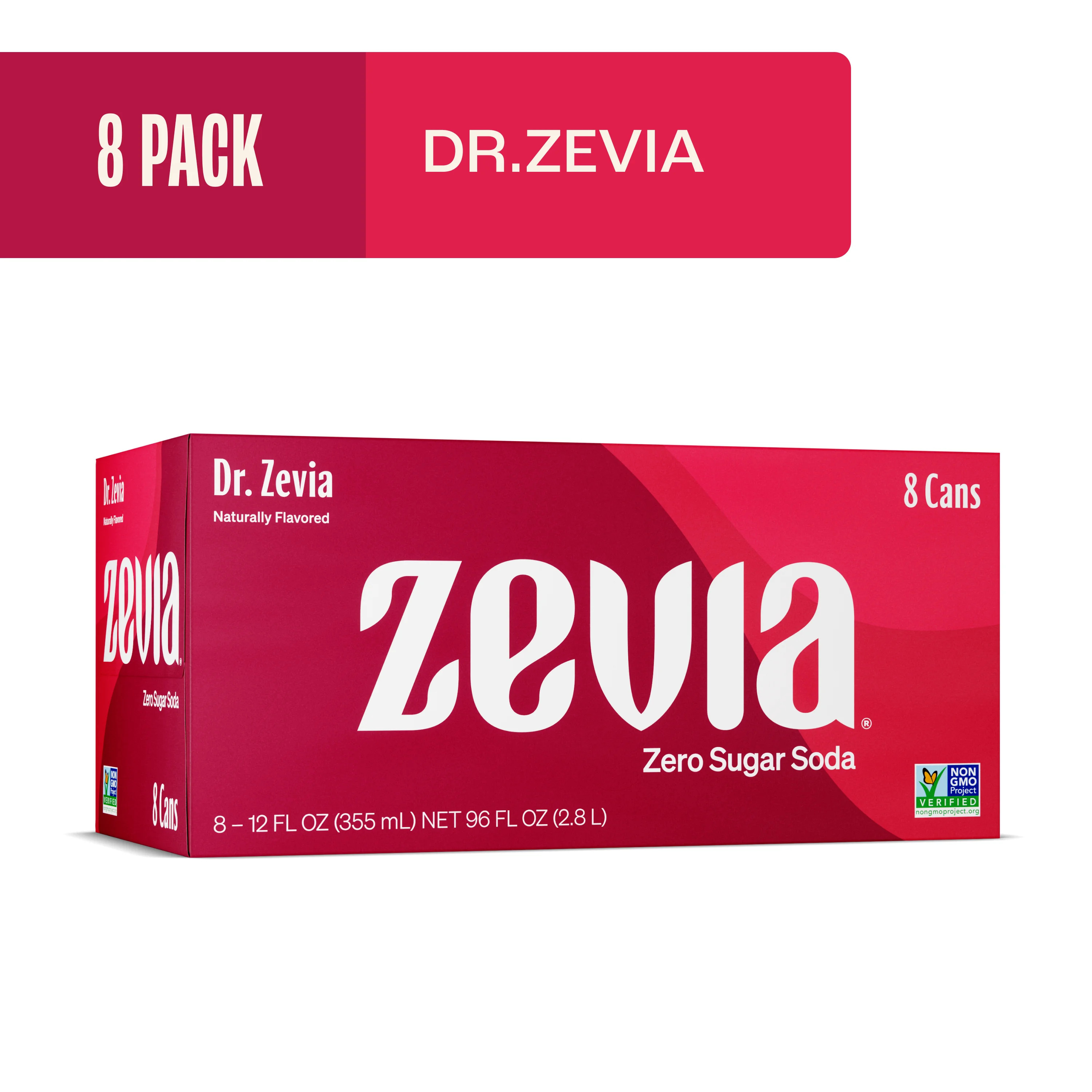 Zevia Zero Calorie, No Sugar Dr. Zevia Soda Pop, 12 fl oz, 8 Pack Cans | Walmart (US)
