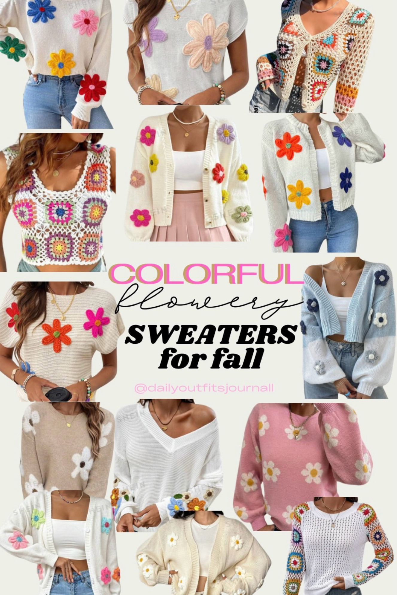 The absolute cutest colorful flowery sweaters for fall!!! Check them out!🥹💐🌸🌷🌼🪻🌺✨💖💛💘

#flowersweater #flowersweater #rainbowsweater #colorfulsweater #colorfulfall #rainbowfall #boldfall #colorfulfalloutfits #colorfulsweaters #ltkfalloutfit #ltkfall2024 #ltkseasonal #seasonalfavorites #favoritesweaters #sweaters #sweaterweather #sweaterwear

#LTKSeasonal #LTKFindsUnder50 #LTKFallSale