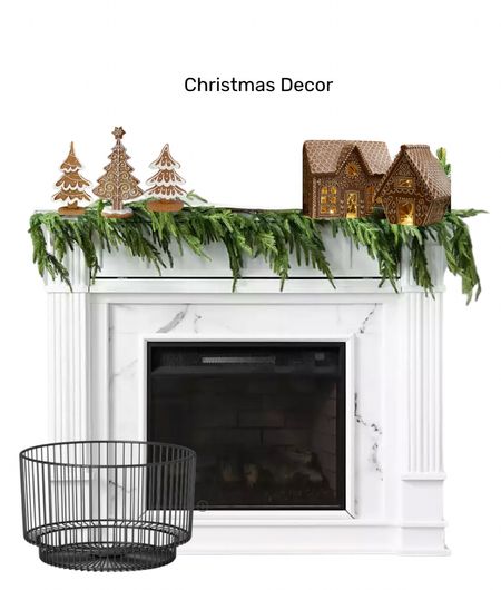 Christmas decor. Fireplace decor. Garland. Christmas Garland. Gingerbread decor. Holiday
Decor. Holiday style. 

#LTKSeasonal #LTKHoliday #LTKhome