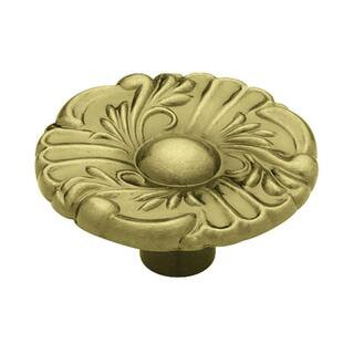 Liberty Liberty Provincial 1-3/8 in. (35 mm) Antique Brass Round Cabinet Knob P74580H-AB-C7 - The... | The Home Depot