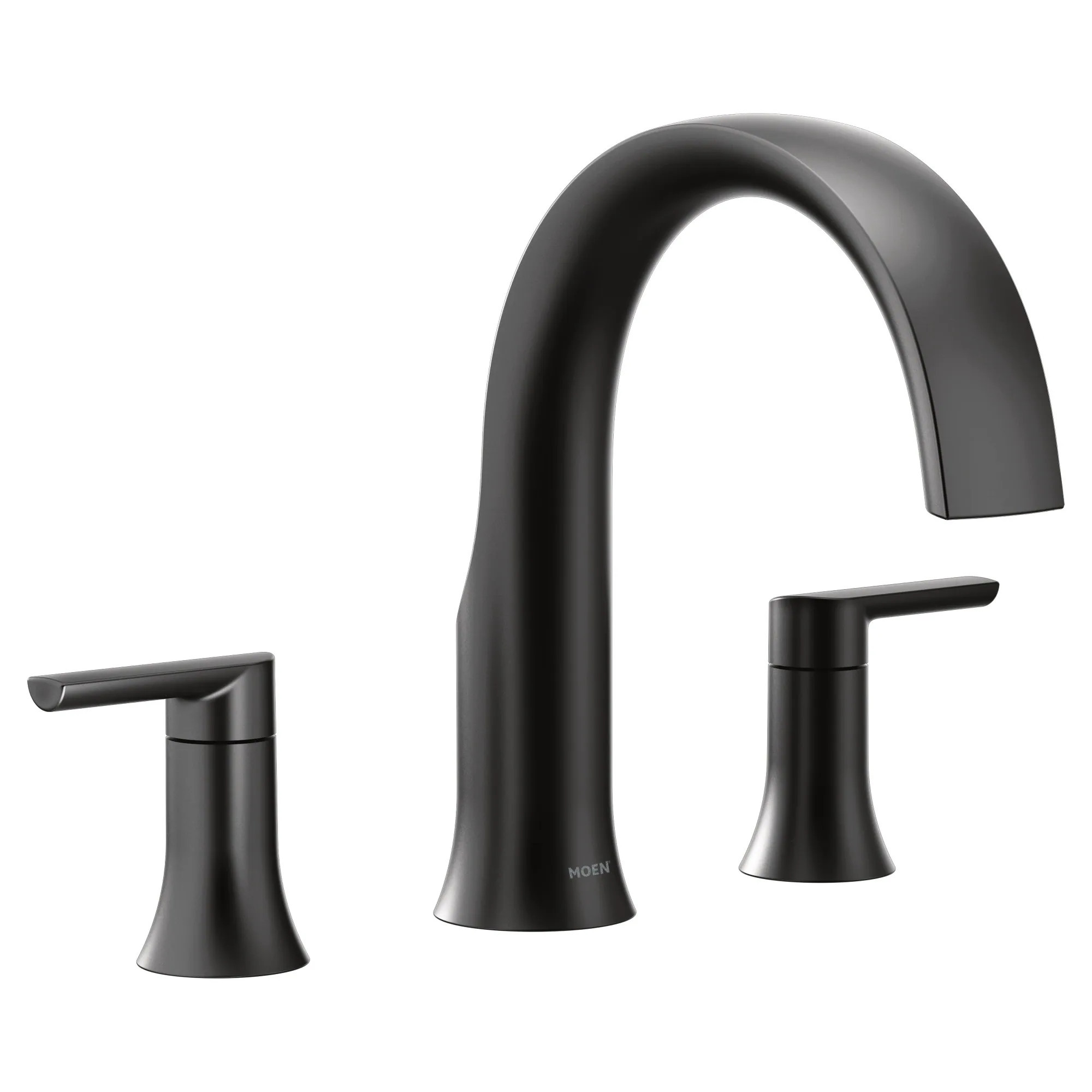 Moen Matte Black 2-handle Deck-mount Roman High-arc Bathtub Faucet one_size | TS983BL | Lowe's