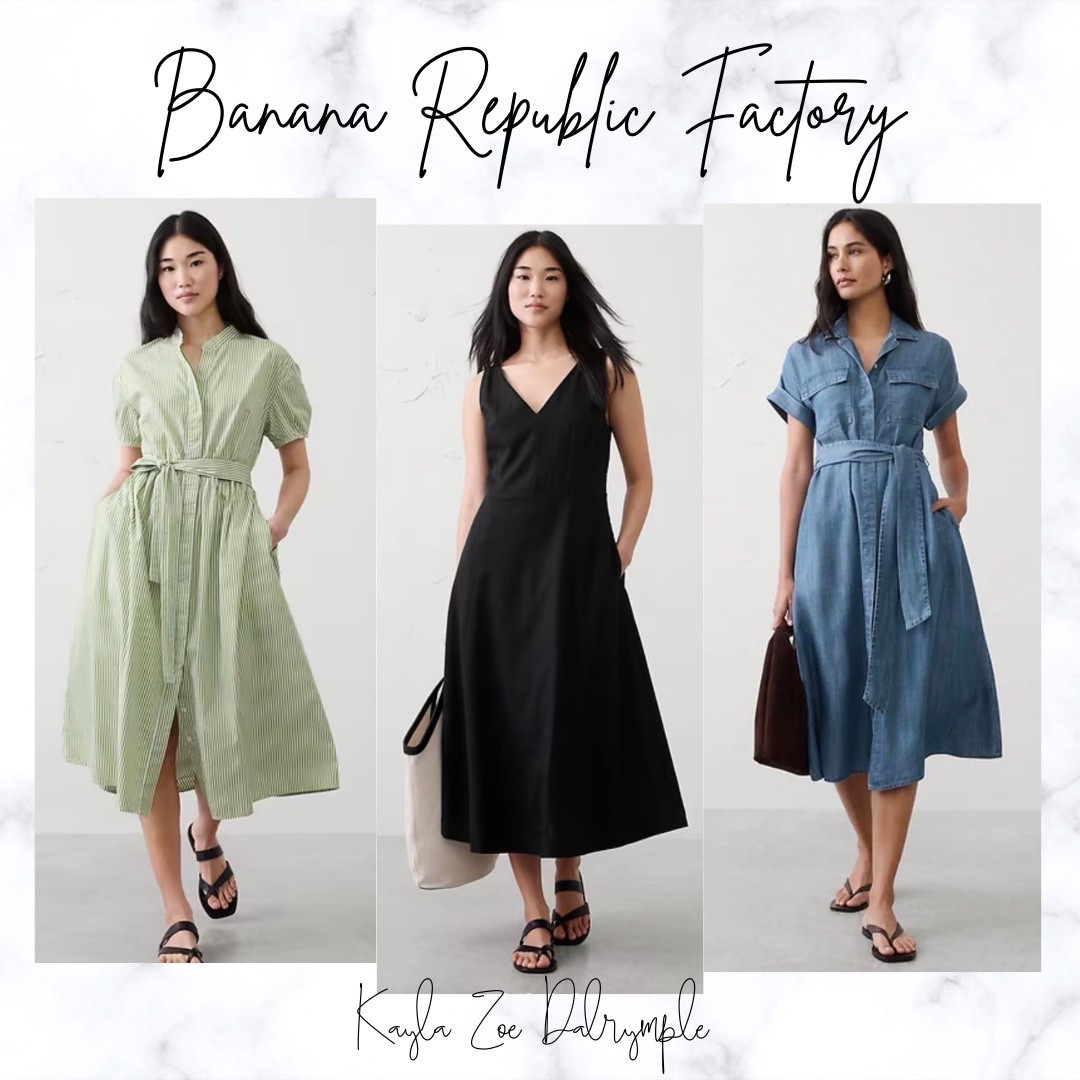 Spring dresses 
Banana Republic Factory 

#LTKgrwm #LTKootd #LTKdayinmylife