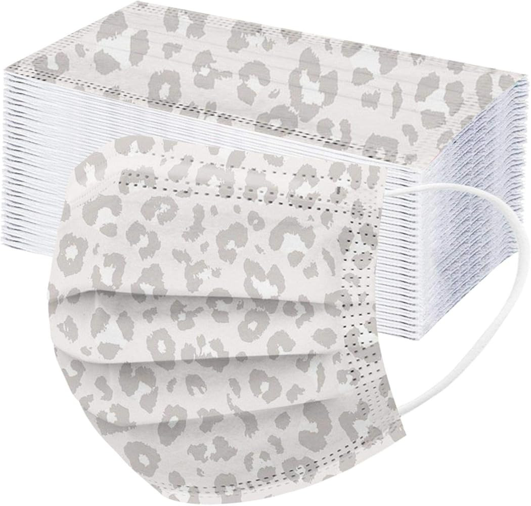 Disposable Face Masks Sexy Leopard Print Adult Women Cheetah Masks Full Face Cover Protection | Amazon (US)