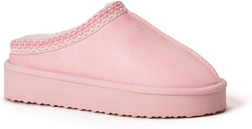 FabKids Girls Platform Fuzzy Slippers Winter Kids Suede Slippers Indoor Outdoor Furry Slipper for... | Amazon (US)