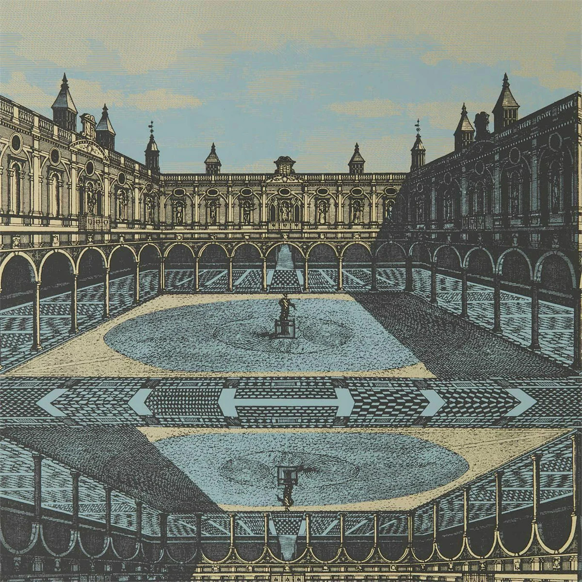 Zoffany Royal Exchange Taloyrs Grey/Platinum Wallpaper | DecoratorsBest