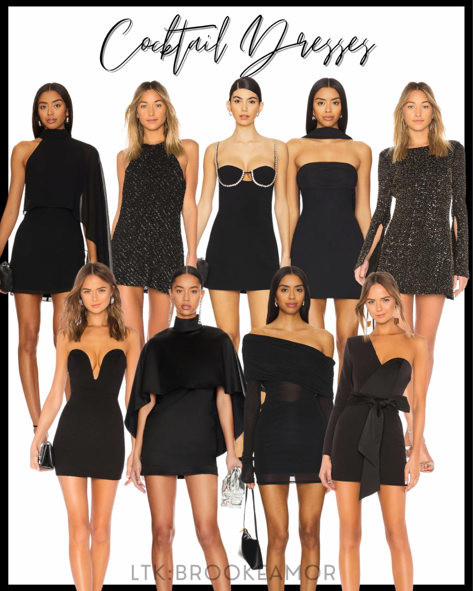 Black cocktail dress/ semi-formal dress inspo! Perfect for upcoming date parties!

#LTKU #LTKStyleTip