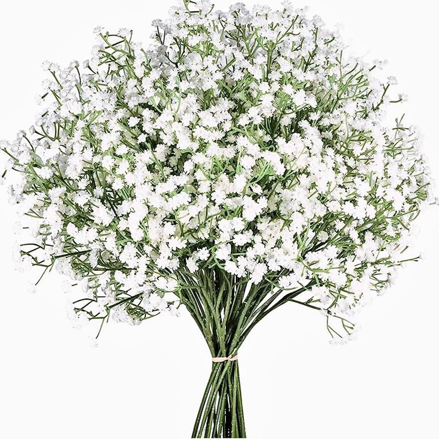 Babys Breath Artificial Flowers,12 Pcs Gypsophila Real Touch Flowers for Wedding Party Home Garde... | Amazon (US)