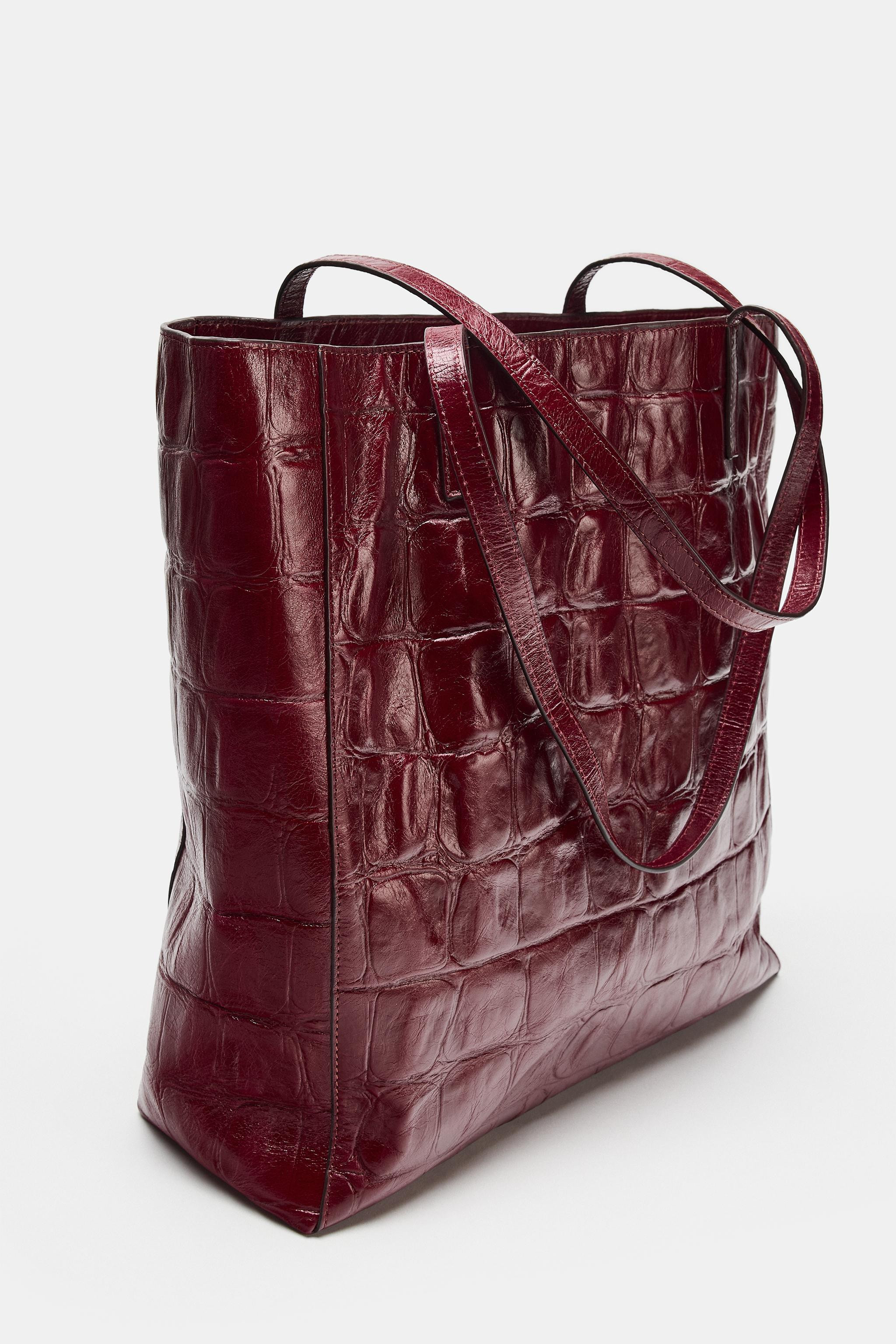 ANIMAL PRINT LEATHER TOTE BAG | Zara DE