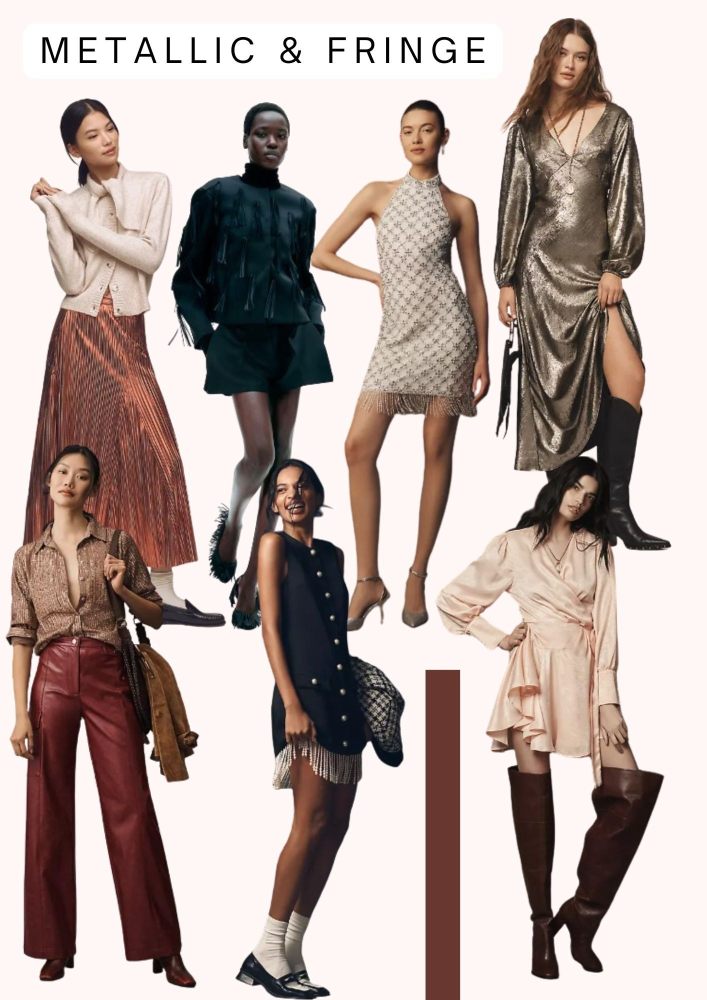 This February metallic and fringe are still IN! ⚪🟤⚫

#LTKstyletip #LTKdatenight #LTKfamily