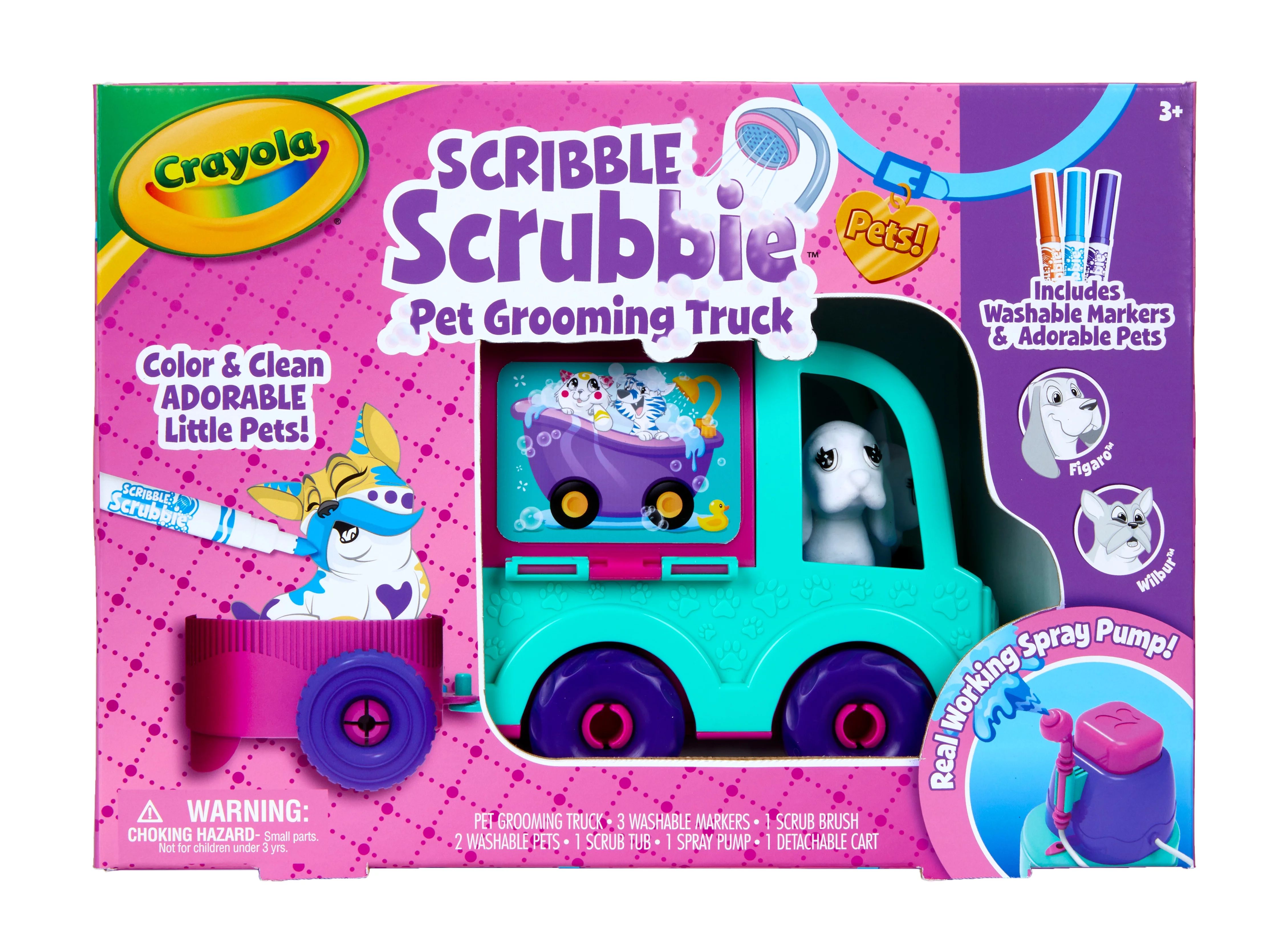 Crayola Scribble Scrubbie Grooming Truck 10 Piece Set Boys and Girls Ages 3+ | Walmart (US)