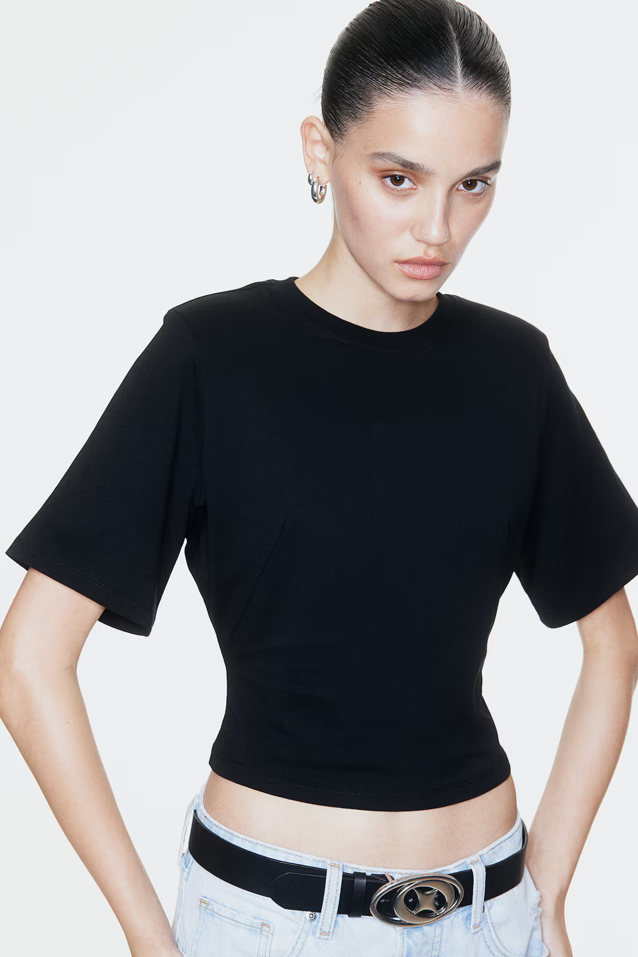 Shoulder-pad T-shirt | H&M (US + CA)
