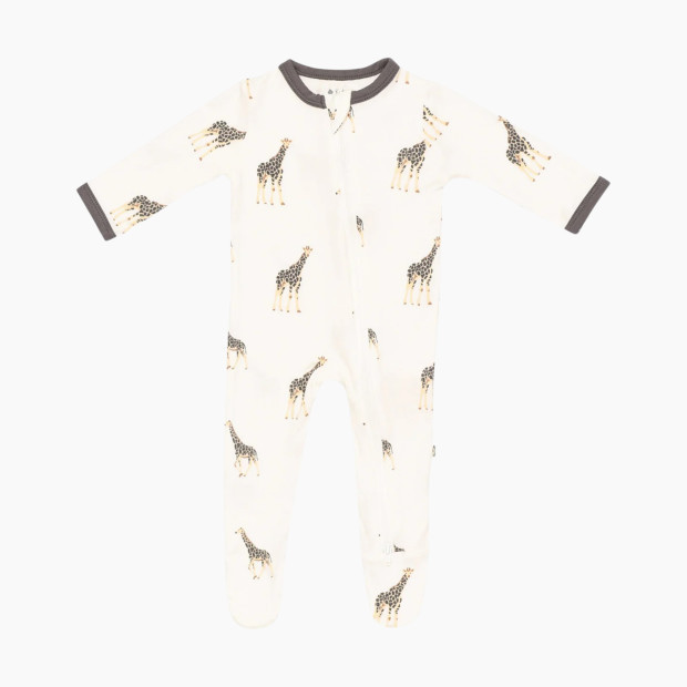 Kyte Baby Printed Zipper Footie in Giraffe Size 6-12 M | Rayon | Babylist