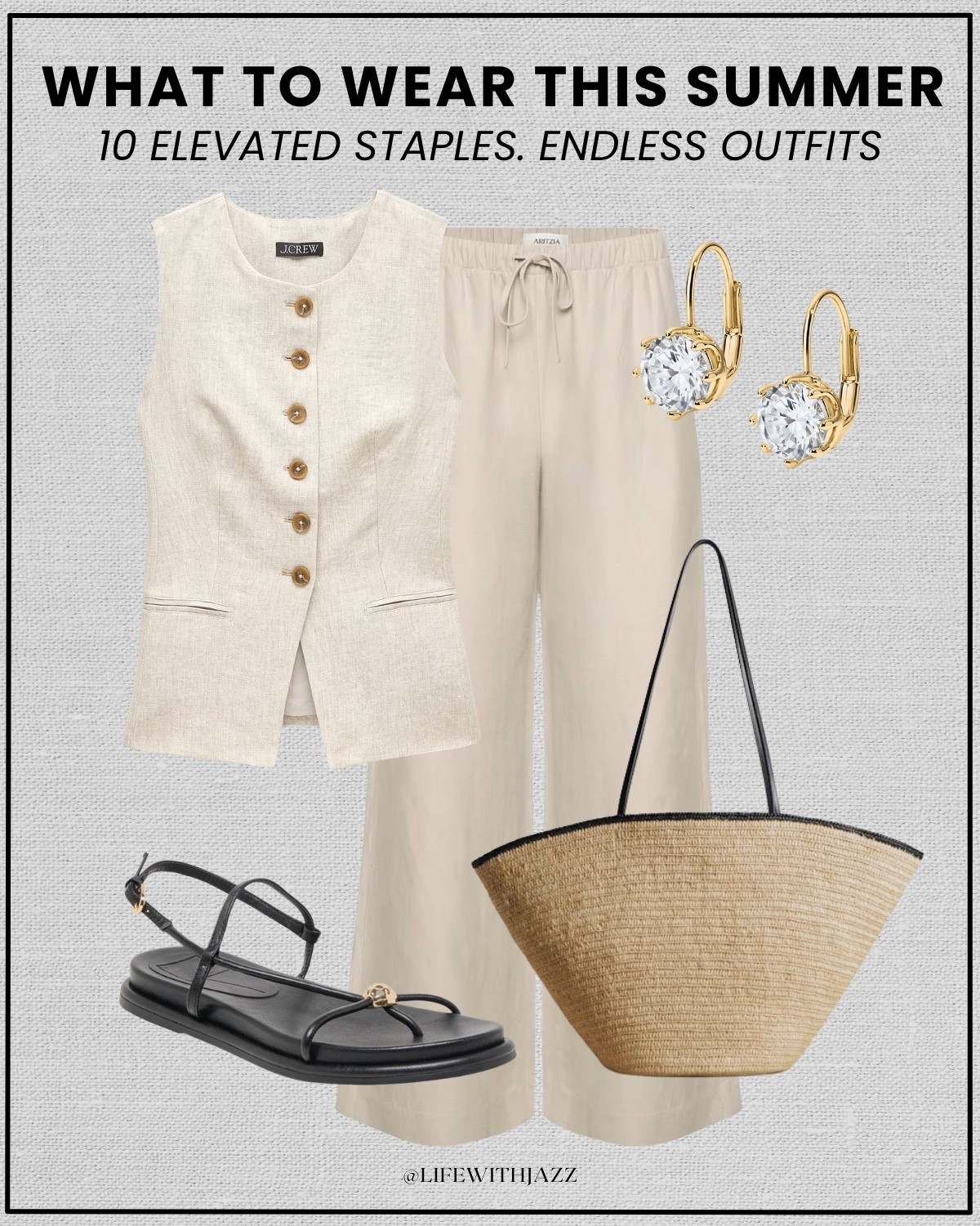 what to wear this summer: 10 elevated staples 

summer style / summer staples / elevated style / dressy outfits / skirt outfits / tailored shorts / strappy sandals / jelly sandals / woven tote bag / straw tote / linen vest

#LTKootd #LTKSeasonal