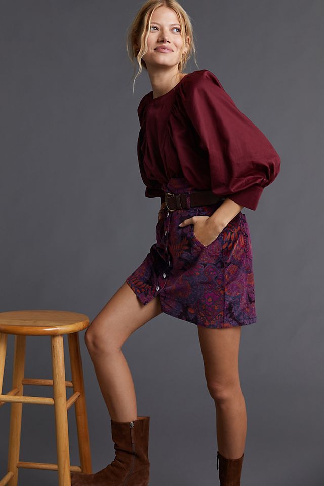 Pilcro Corduroy Mini Skirt | Anthropologie (US)