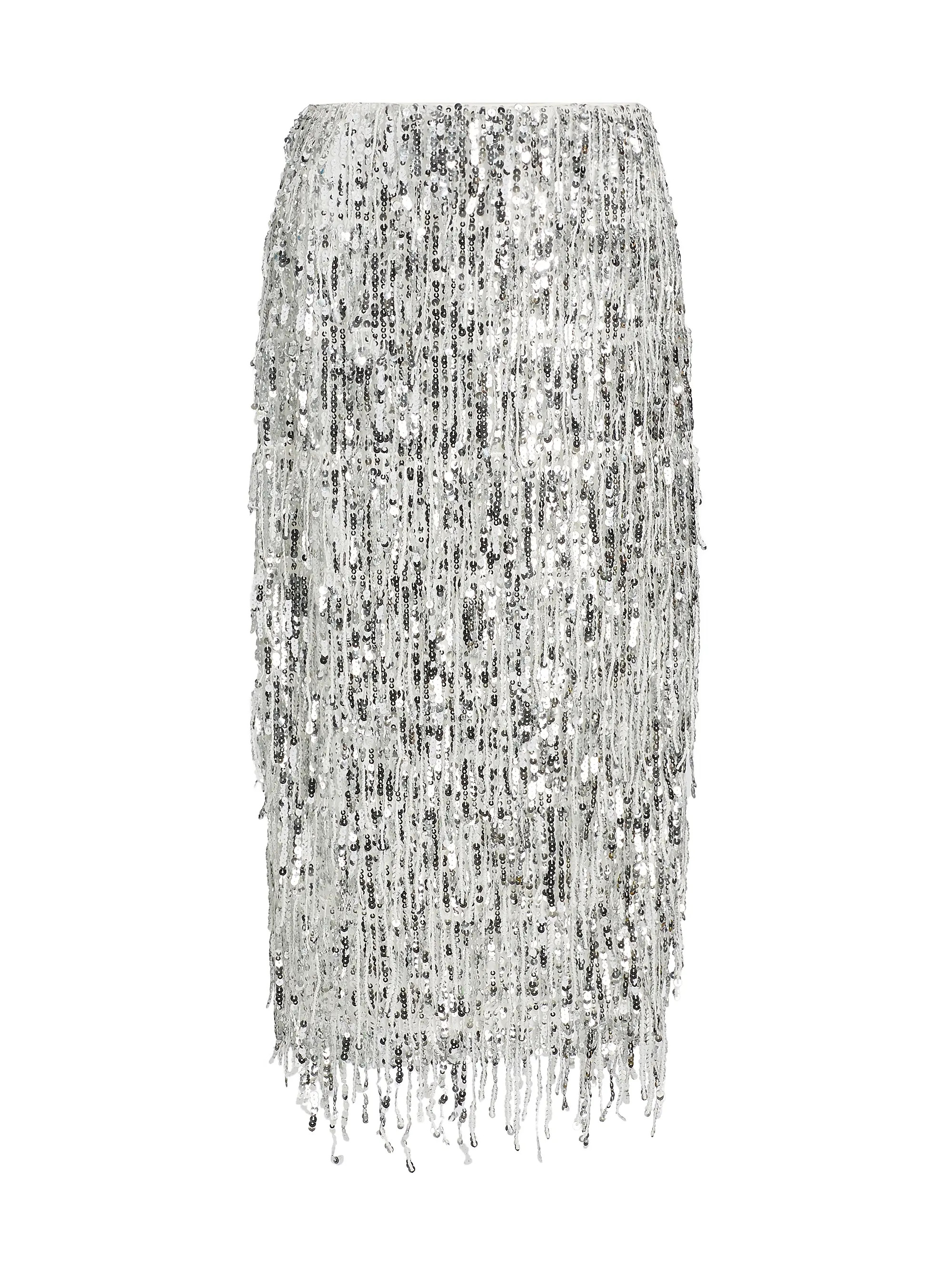 Roxanne Sequined Fringed Midi-Skirt | Saks Fifth Avenue