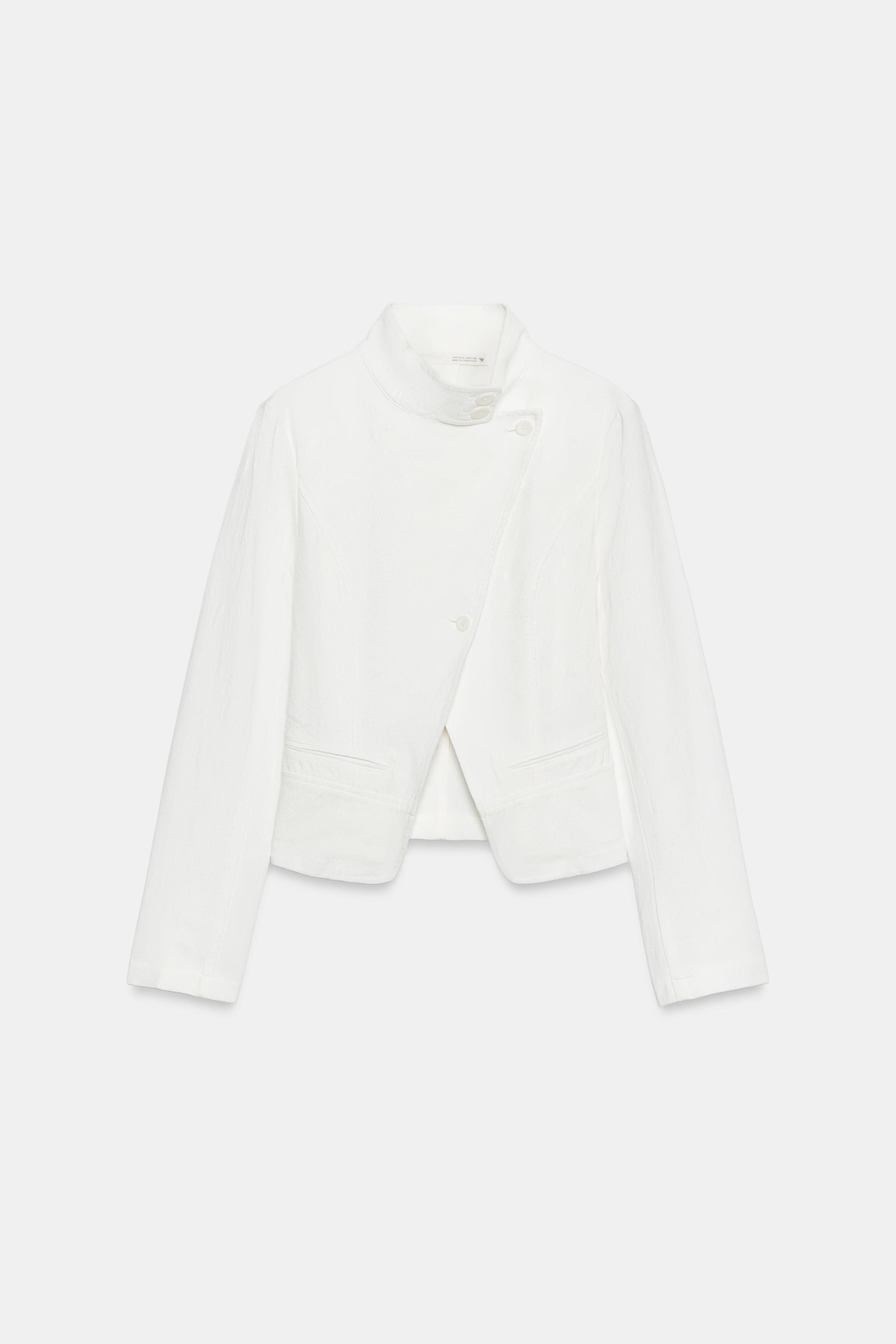 DOUBLE-BREASTED RAMIE JACKET | Zara UK