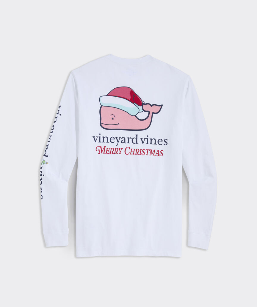 Santa Whale Long-Sleeve Pocket Tee | vineyard vines