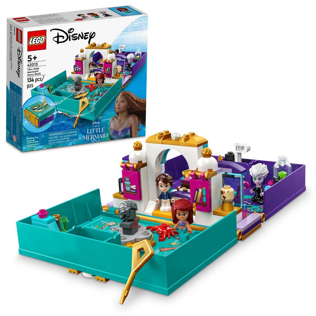 LEGO Disney The Little Mermaid Story Book Building Toy with Micro-Dolls 43213 | Target