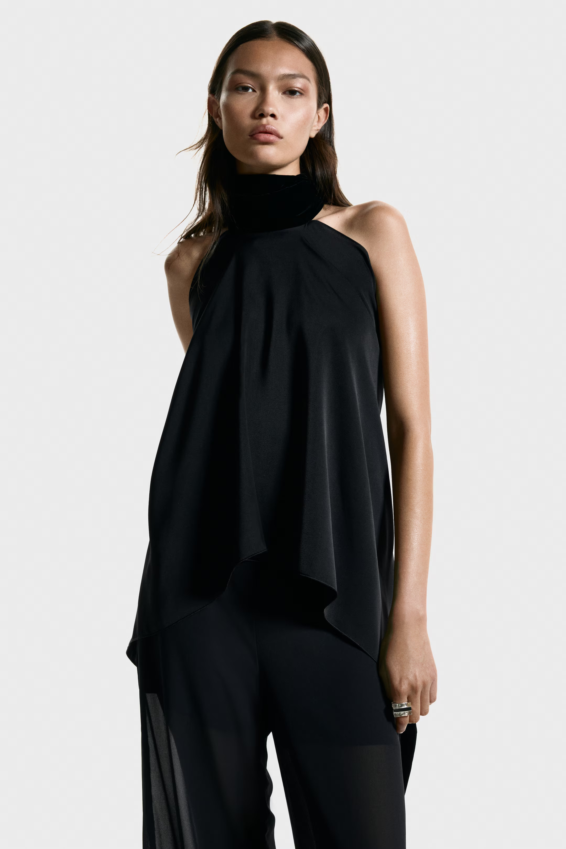 Scarf-Collar Halterneck Top | H&M (US + CA)