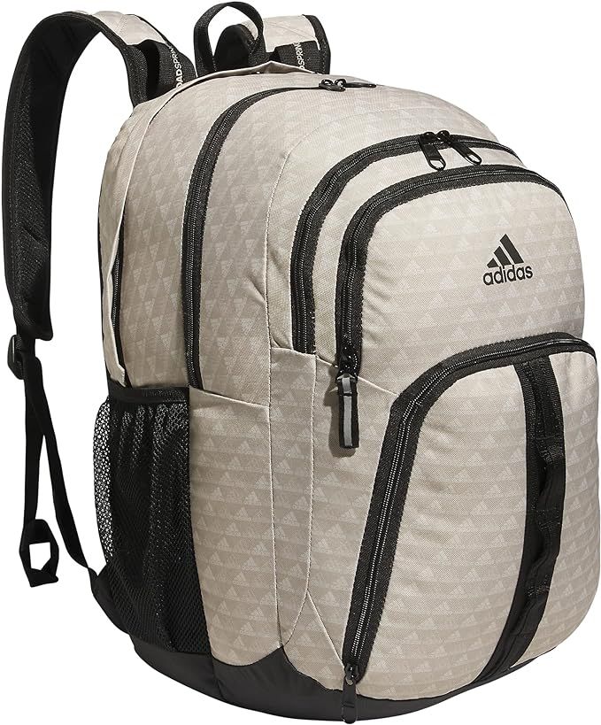 adidas Prime 6 Backpack, BOS Mini Monogram Wonder Beige/Black, One Size | Amazon (US)