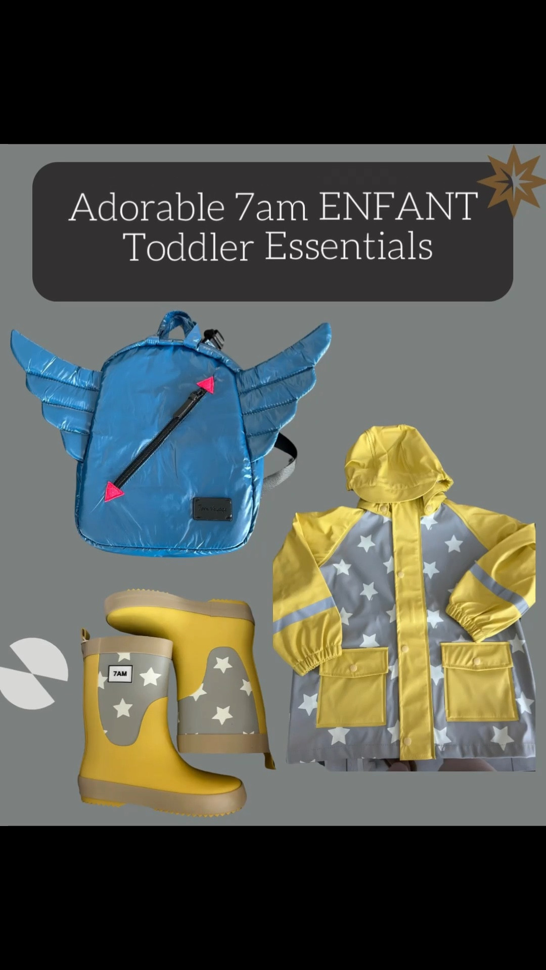 How adorable are these toddler  essentials?! The winged backpack, star studded raincoat, and matching boots are perfect for playful puddle days

#LTKSeasonal #LTKKids #LTKBaby