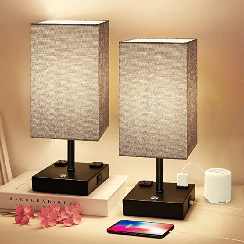 Fusaro Metal USB Table Lamp | Wayfair North America