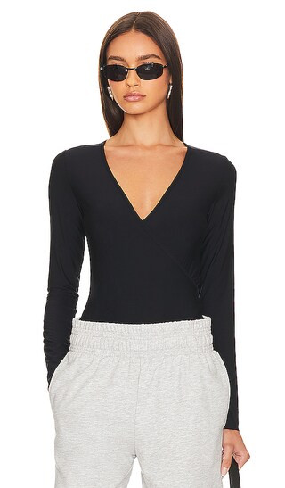 Butter Wrap Bodysuit in Black | Revolve Clothing (Global)