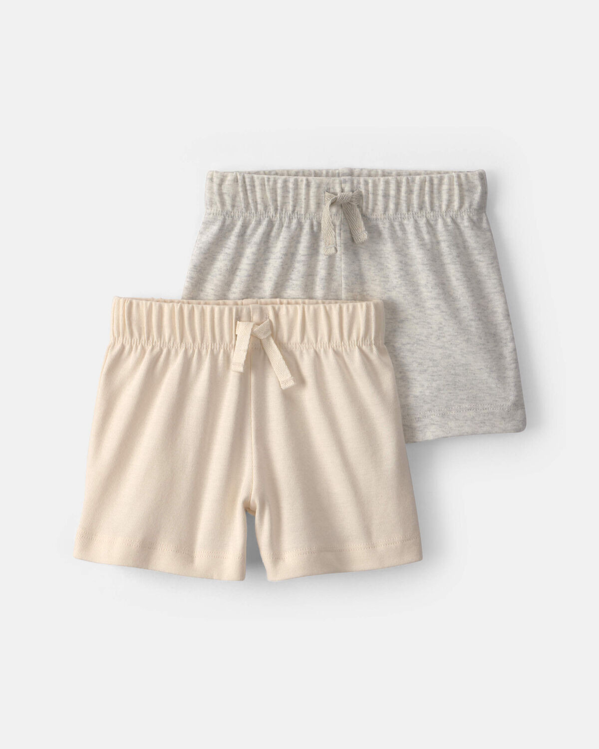 Baby 2-Pack Shorts - Cream/Grey | Carter's | Carter's Inc