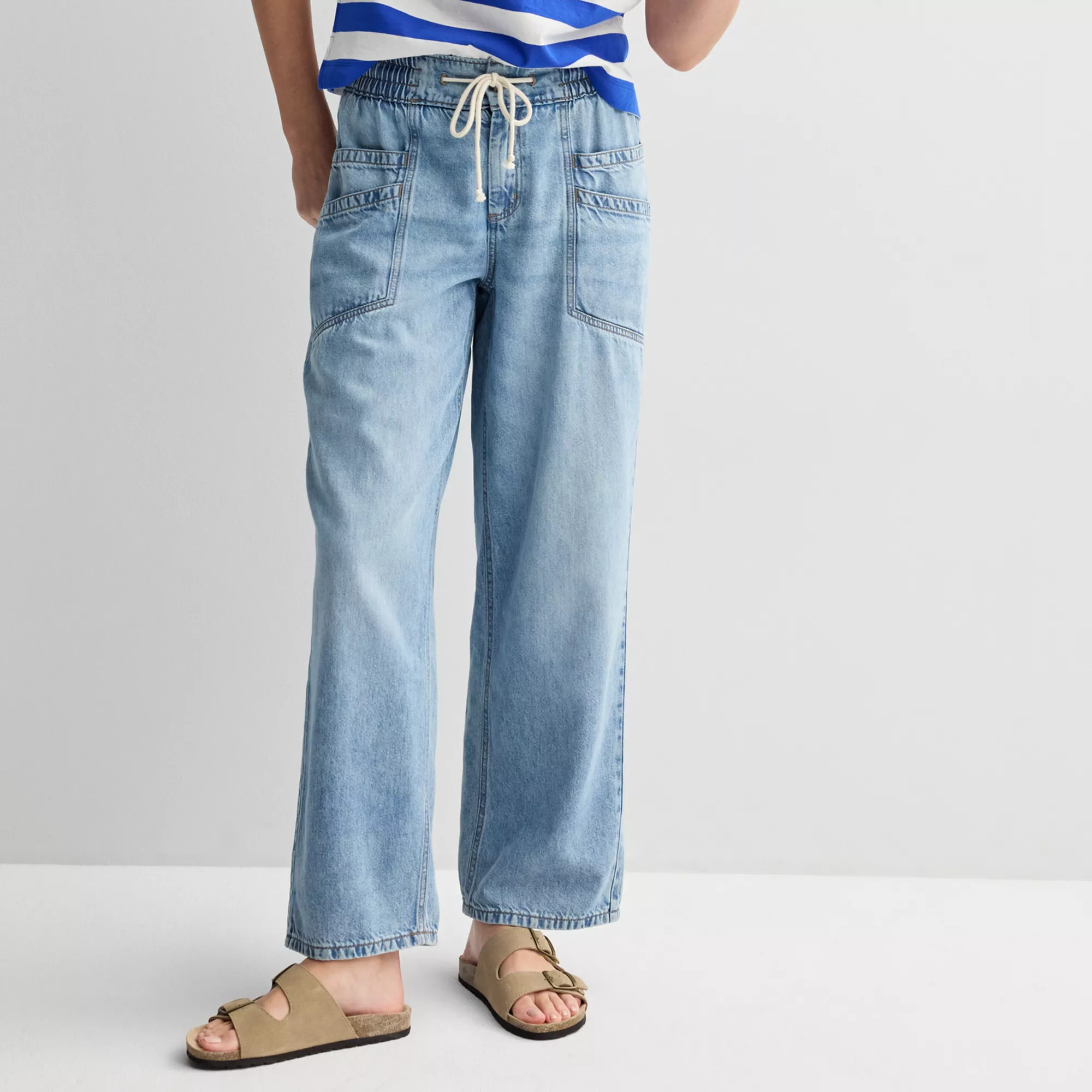 Women's Sonoma Goods For Life® Denim Easy Pants | Kohl's