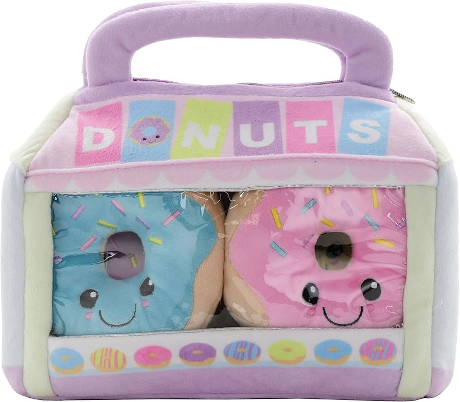 iscream Play with Your Food! Box of Donuts Fleece Play Pillow Set with Embroidered Accents | Amazon (US)