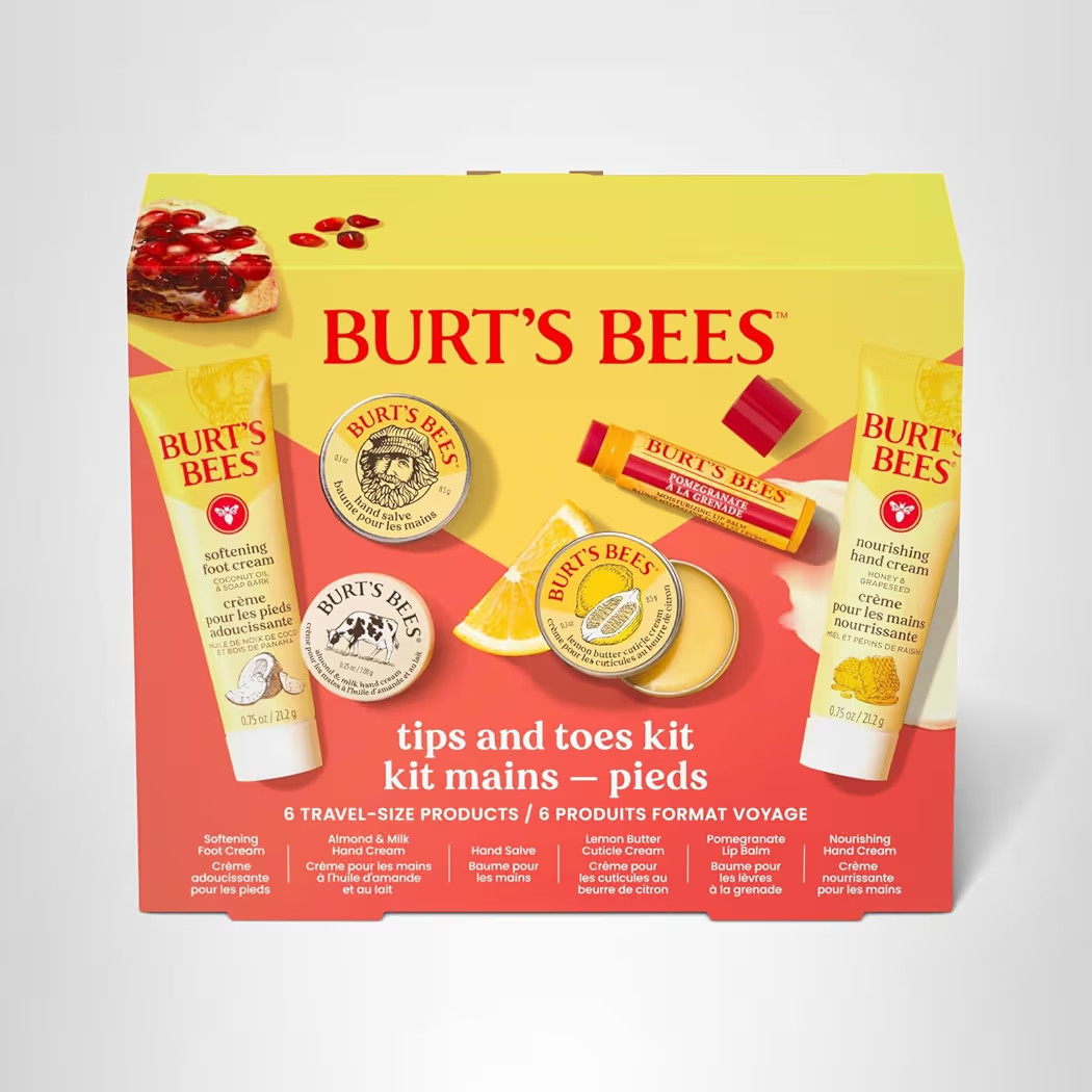 Burt's Bees Christmas Gifts - Tips and Toes Kit, 6 Travel Size Products for Stocking Stuffers - P... | Amazon (US)
