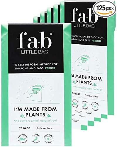 Fab Little Bag Sixer Plus Pack - 125 Sanitary Disposal Bags Plus Recyclable Refill Pack for Out a... | Amazon (US)