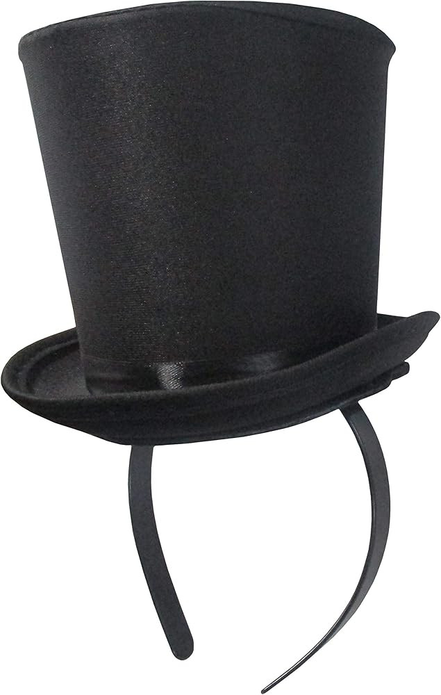 Nicky Bigs Novelties Adult Black Mini Top Hat Headband - Roaring 1920s Gatsby Party Hats - Themed... | Amazon (US)