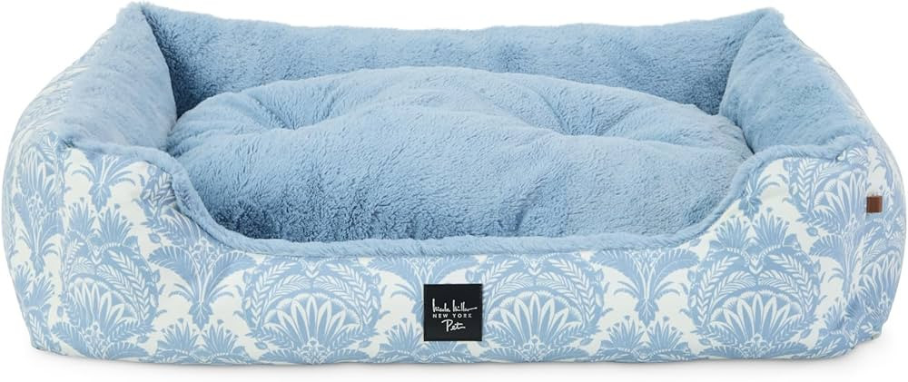Nicole Miller New York PET Mod Damask Plushy Bolster Pet Bed, Cozy & Calming, Water Repellent, No... | Amazon (US)