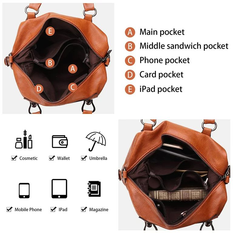 Sexy Dance Leather Handbag and Tote Purse for Women, Crossbody Bag for Women PU Shoulder Bag Adju... | Walmart (US)