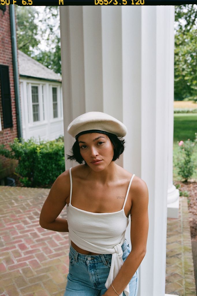Leather Trim Beret | Urban Outfitters (US and RoW)