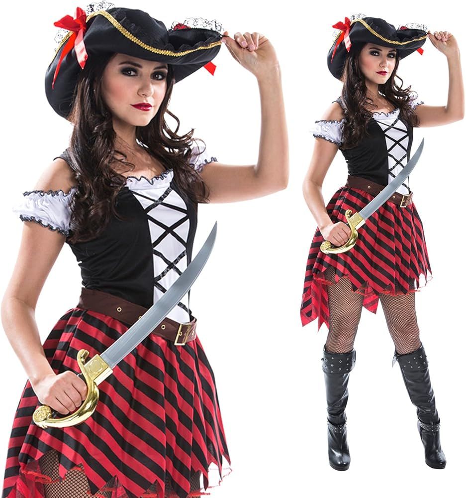 Adult Pirate Costume Women, Female Pirate Costume Adult, Women Pirate Costume, Halloween Pirate C... | Amazon (US)