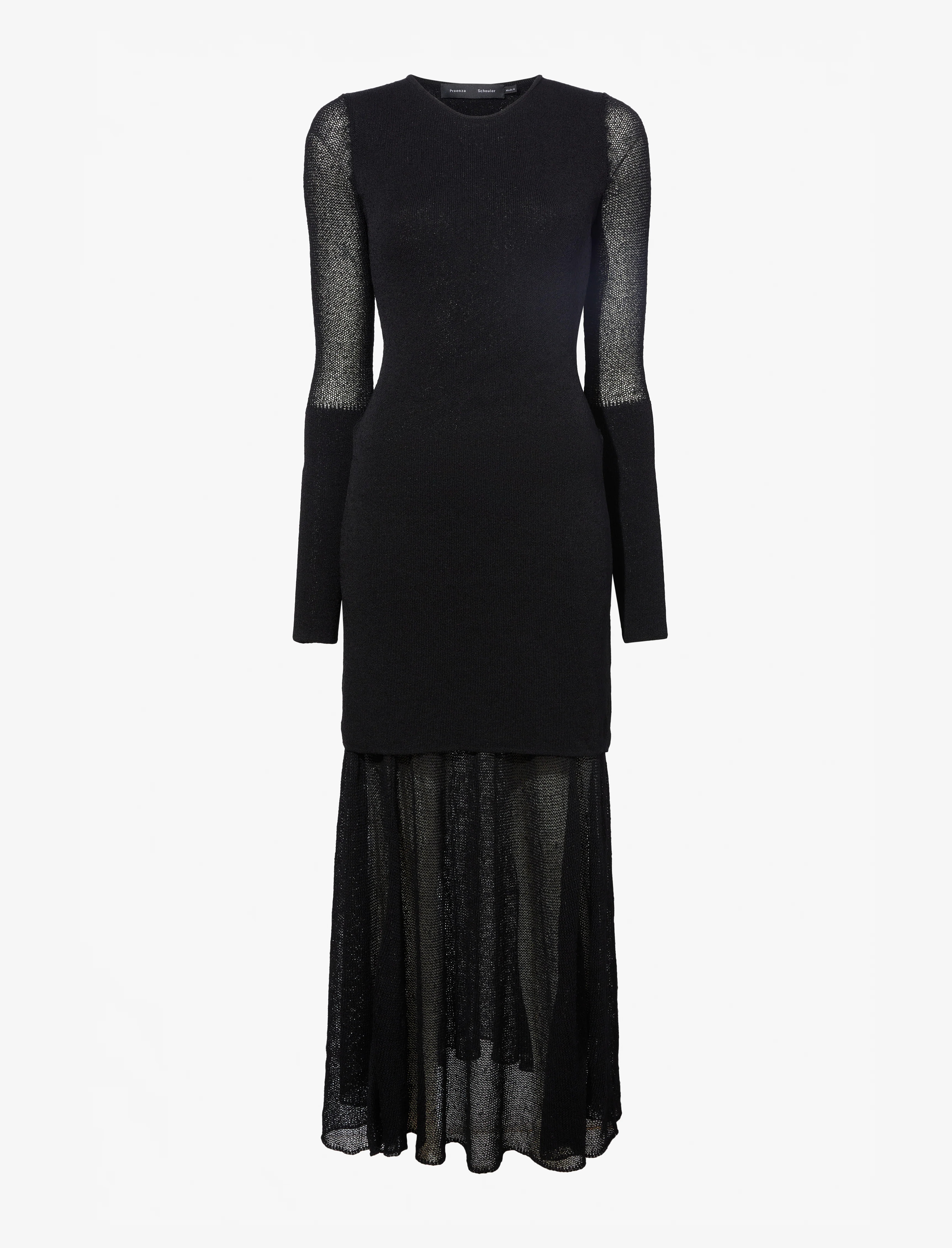 The Anita Dress in Knit Sheer Mesh is crafted to a slim silhouette that flares along the lower sk... | Proenza Schouler LLC