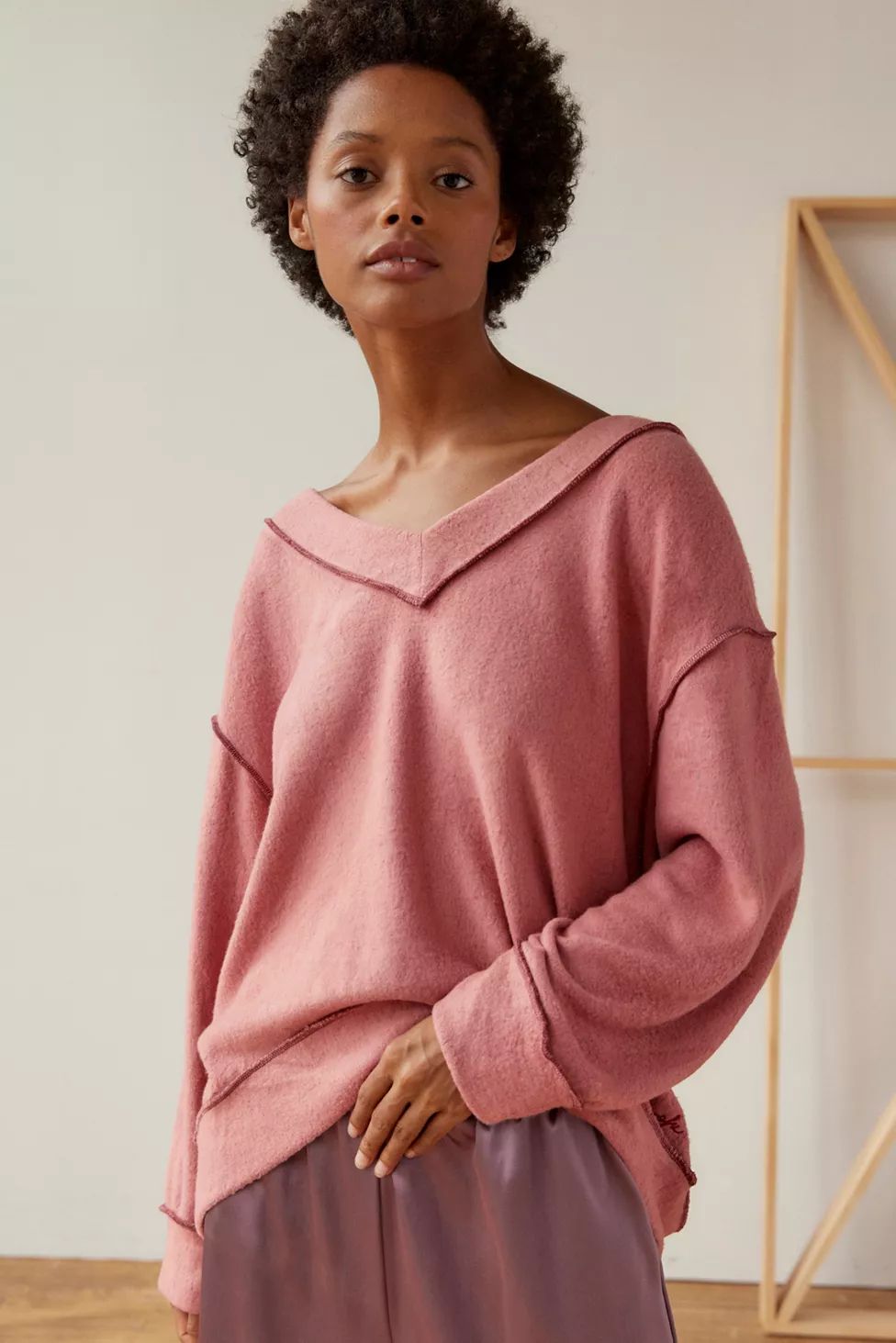 Out From Under Cody V-Neck Sweatshirt | Urban Outfitters (US and RoW)