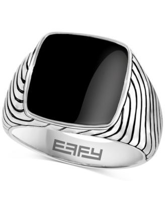 EFFY® Men's Onyx Ring in Sterling Silver - Macy's | Macy's