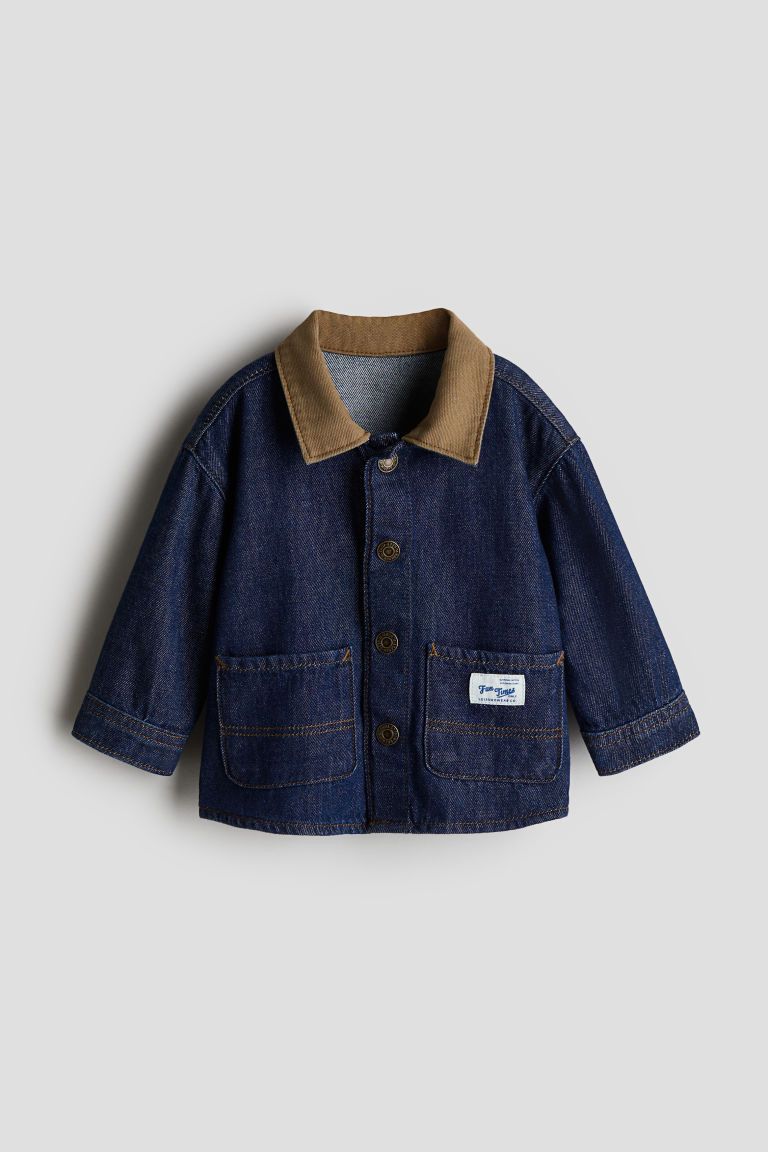 H & M - Raw Denim Overshirt - Blue | H&M (US + CA)