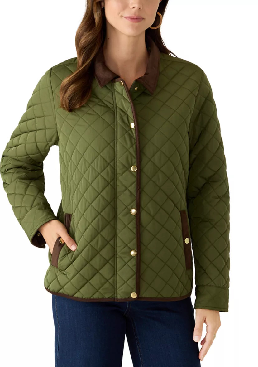 Women's Corduroy Trim Barn Jacket | Belk