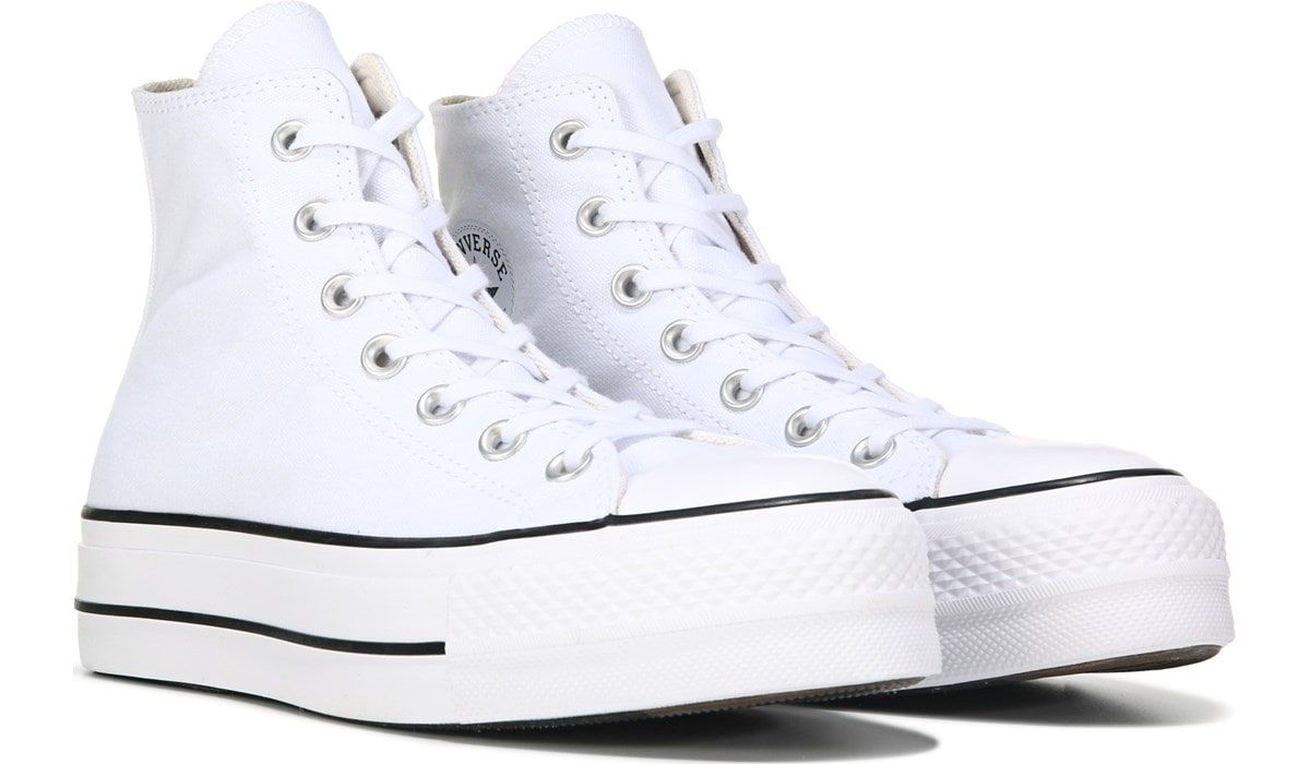 Converse Women's Chuck Taylor All Star Hi Lift Platform Sneaker White, Sneakers and Athletic Shoe... | Famous Footwear