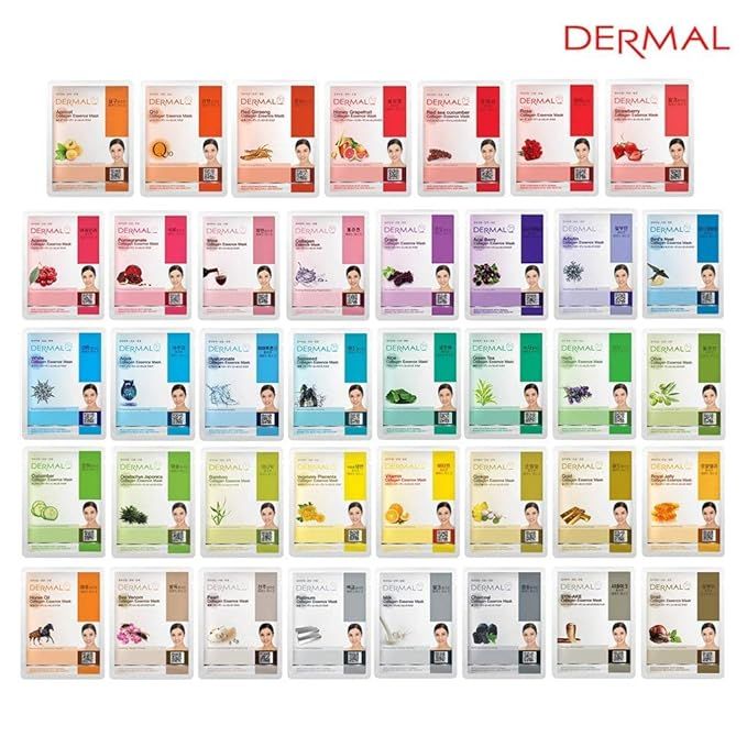 DERMAL 39 Combo Pack Collagen Essence Full Face Facial Mask Sheet - The Ultimate Supreme Collecti... | Amazon (US)