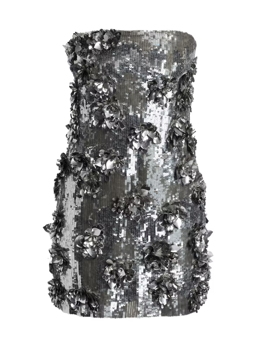 Halston Leela Embroidered Sequined Minidress | Saks Fifth Avenue | Saks Fifth Avenue