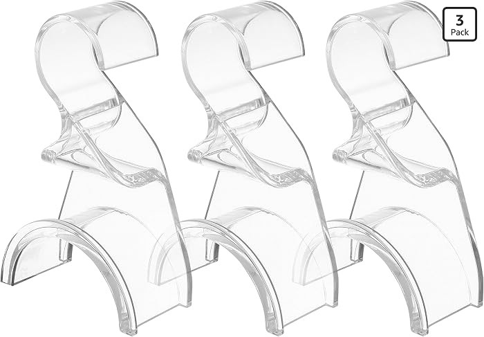 Clear Purse Hanger Closet 3 Pack, Acrylic Purse Hooks for Closet | Amazon (US)