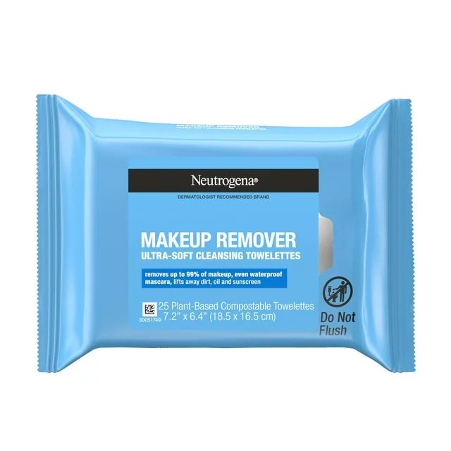 Neutrogena Makeup Remover Wipes and Face Cleansing Towelettes, 25 Ct | Walmart (US)