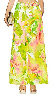 HEMANT AND NANDITA Belted Pants in Yellow Floral from Revolve.com | Revolve Clothing (Global)